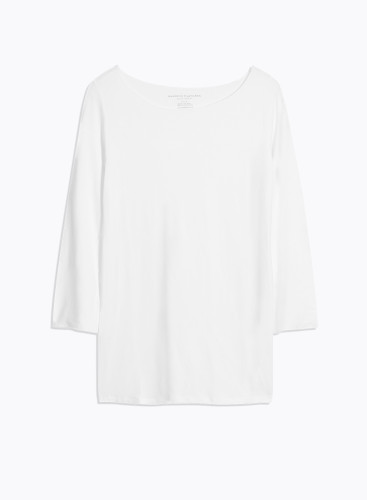 Adèle Vicose / Elastane Boat Neck T-shirt