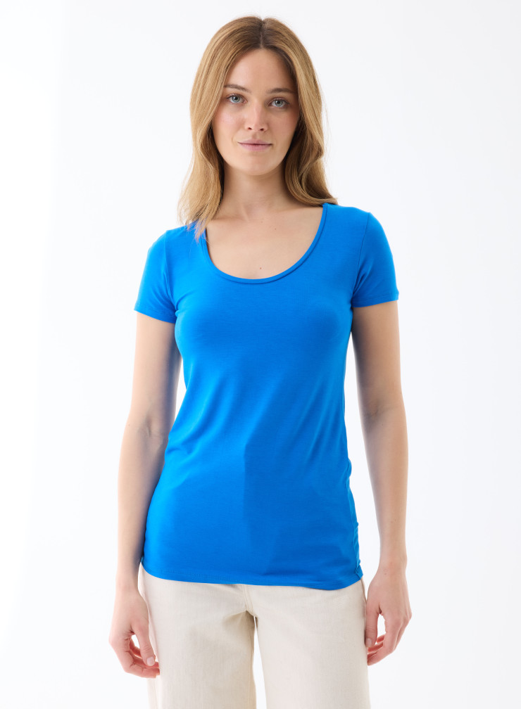 Tee shirt Sans Manches en Viscose/Elasthanne