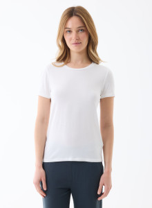 Tee shirt Manches Courtes Col Rond en Viscose/Elasthanne