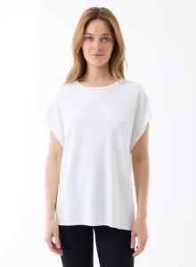 Tee shirt Manches Courtes Col Rond en Viscose/Elasthanne