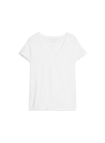 T-shirt Julia col V manches courtes en Deluxe Coton