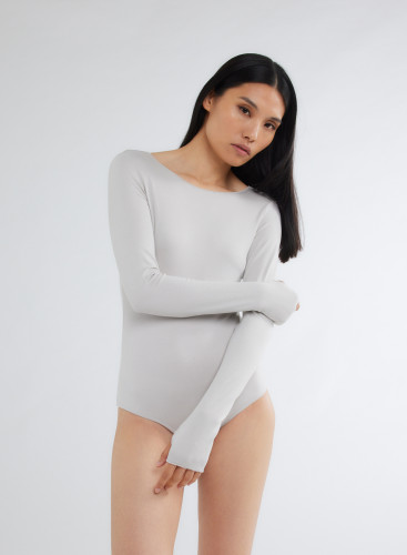 Long Sleeves Body Boat neck in Viscose / Elastane