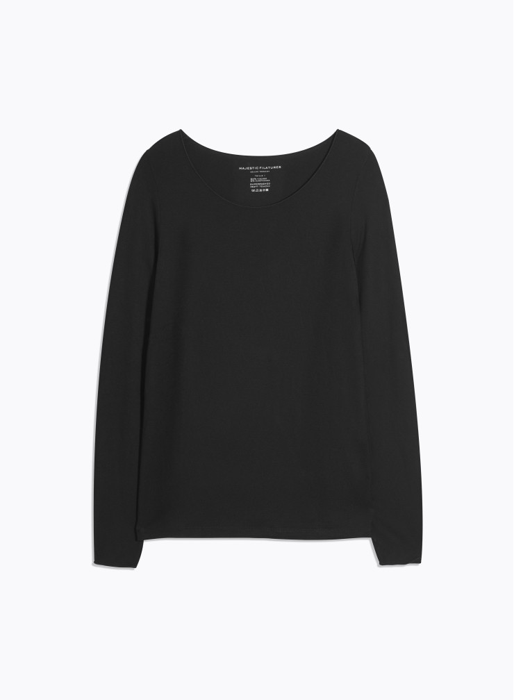 Long sleeve round neck T-shirt