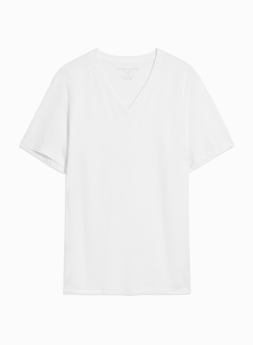 Short Sleeves V-neck T-hirt in Organic Cotton