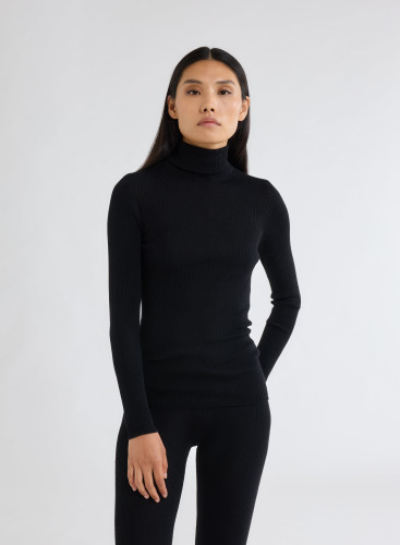 Long Sleeves Sweater Turtle neck in Merino Wool