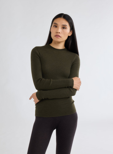 Long Sleeves Sweater Round neck in Merino Wool