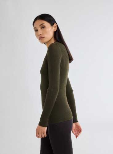 Long Sleeves Sweater Round neck in Merino Wool