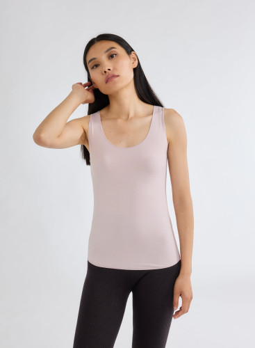 U-neck Tank Top in Viscose / Elastane