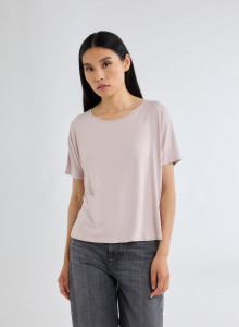 Tee shirt Manches Courtes Col Rond en Viscose / Elasthanne