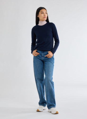 Long Sleeves Round neck T-shirt in Cashmere