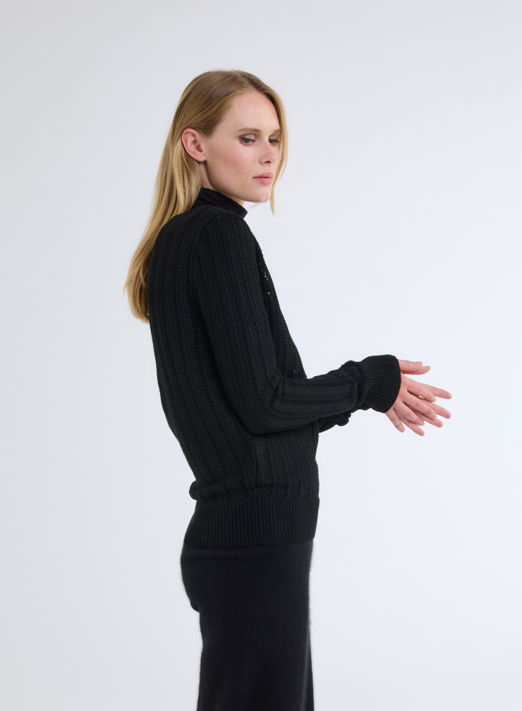 Pullovers Manches Longues Col V en Viscose / lurex / Polyamide