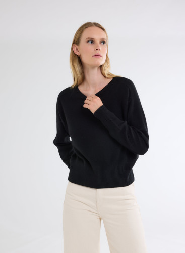 Long sleeves Round neck sweater in Cashmere