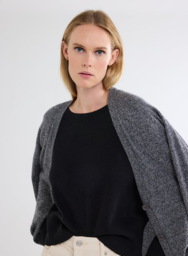 Long sleeves Round neck sweater in Cashmere