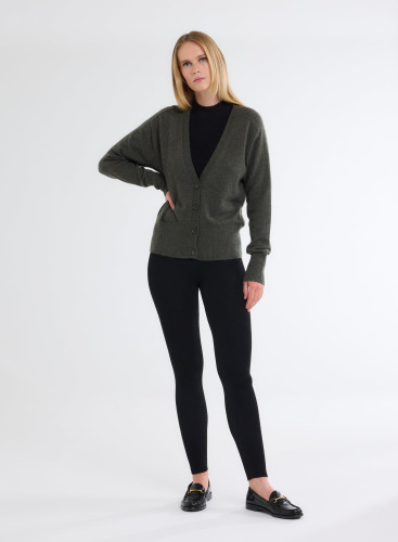 Long sleeves Cardigan V-neck in Cashmere