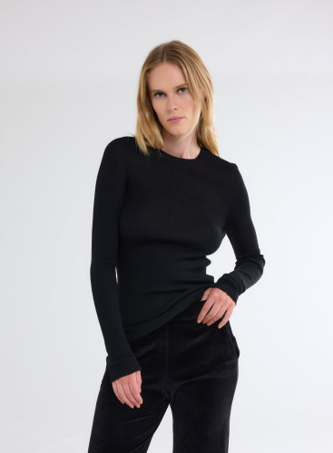 Long Sleeves Sweater Round neck in Merino Wool