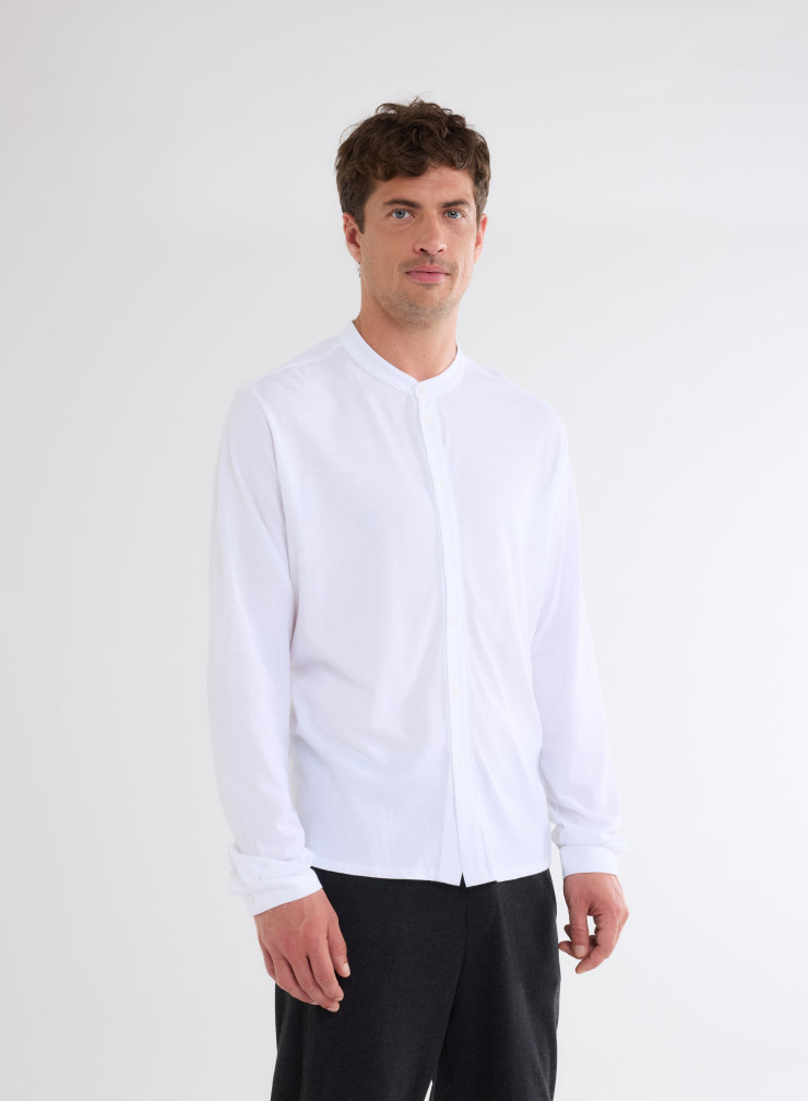 Chemise Manches Longues Col Chemise en Coton organique