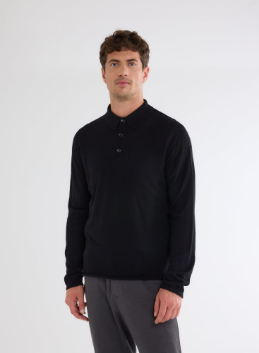 Long Sleeves Polo in Cashmere