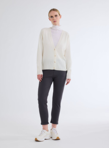 Long sleeves Cardigan V-neck in Cashmere