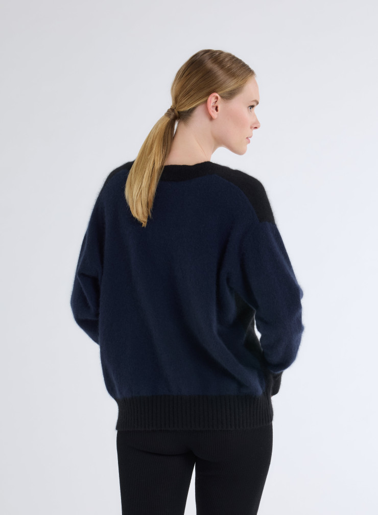 Pullovers Manches Longues Col V en Raccon wool / Polyamide