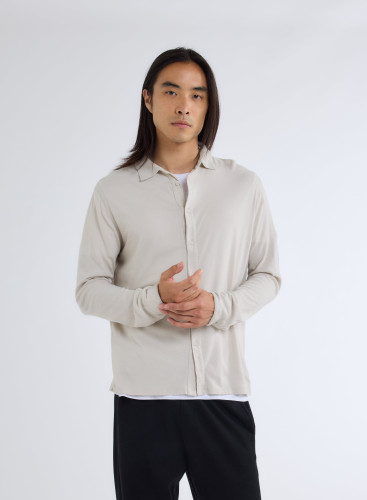 Long Sleeves Shirt in Cotton / Cashmere