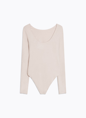 Long Sleeves Body Boat neck in Viscose / Elastane