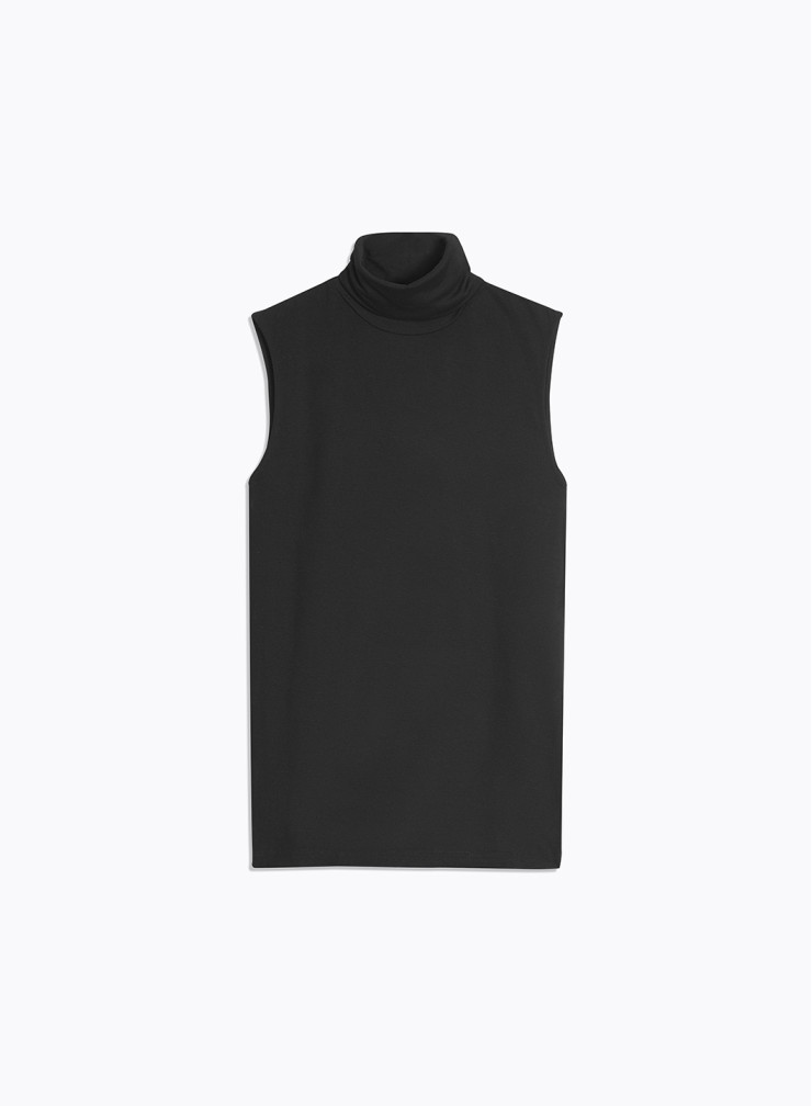 Sleeveless Turtle neck Tank Top in Viscose / Elastane