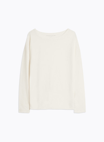 Long Sleeves Boat neck T-shirt in Cashmere