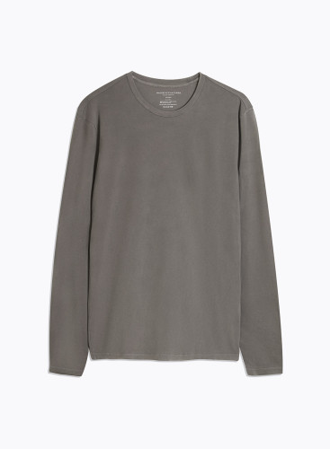 Long Sleeves Round neck T-shirt in Organic Cotton / Elastane