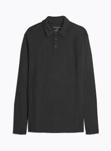 Long Sleeves Polo in Cotton / Cashmere