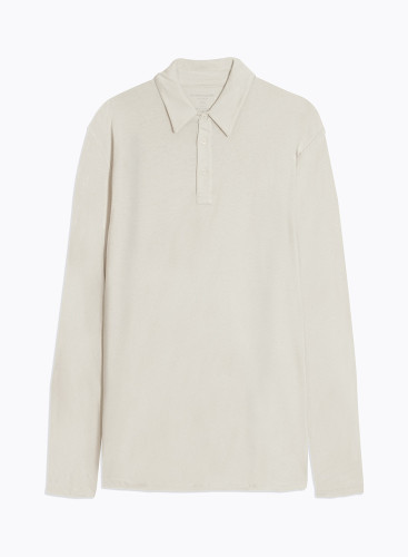 Long Sleeves Polo in Cotton / Cashmere