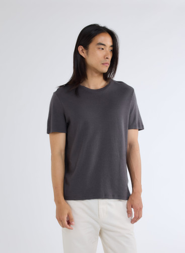 Short Sleeves Round neck T-shirt in Cotton / Cashmere