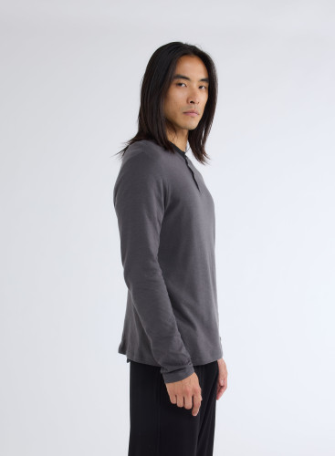 Long Sleeves Tunisian T-shirt in Cotton / Cashmere